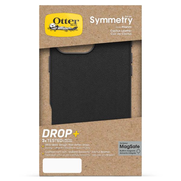 OtterBox Symmetry Cactus leren Backcover met MagSafe Apple iPhone 16 Pro Max - Noir Ash