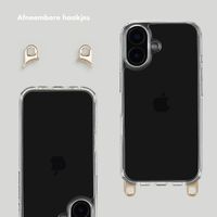 Selencia Backcover met afneembare haakjes Apple iPhone 16 - Transparant