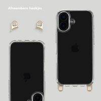 Selencia Backcover met afneembare haakjes iPhone 16 - Transparant