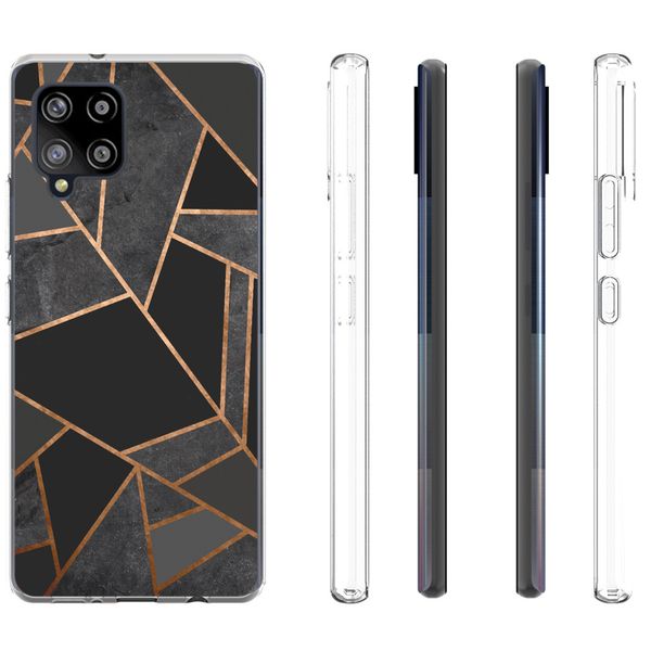 imoshion Design hoesje Samsung Galaxy A42 - Grafisch Koper / Zwart