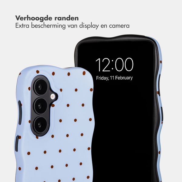 Selencia Vivid Wavy Backcover met MagSafe Samsung Galaxy S26 - Happy Dots Digital Sky
