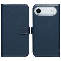 Selencia Echt Leren Bookcase Apple iPhone 17 Air - Blauw