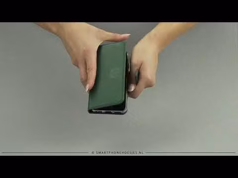 Selencia Echt Leren Bookcase Huawei P20 Lite - Groen