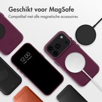 Accezz MagSafe Leather Backcover Apple iPhone 18 Pro / 17 Pro - Heath Purple