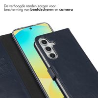 Selencia Echt Leren Bookcase Samsung Galaxy S25 FE - Blauw