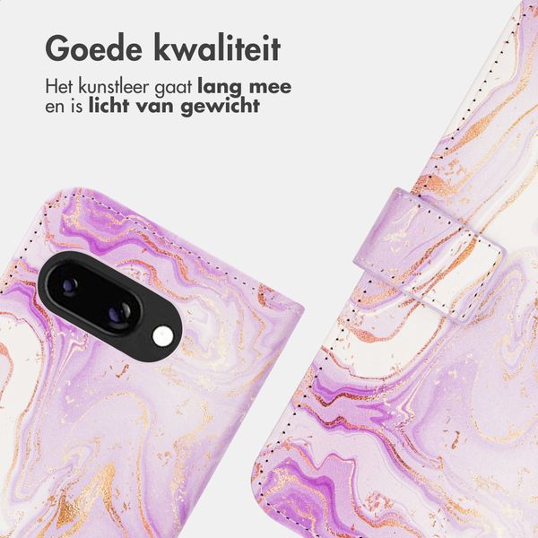imoshion Design Bookcase Google Pixel 9A - Purple Marble