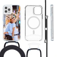 Ontwerp je eigen MagSafe Backcover met afneembaar koord Apple iPhone 12 Pro - Transparant