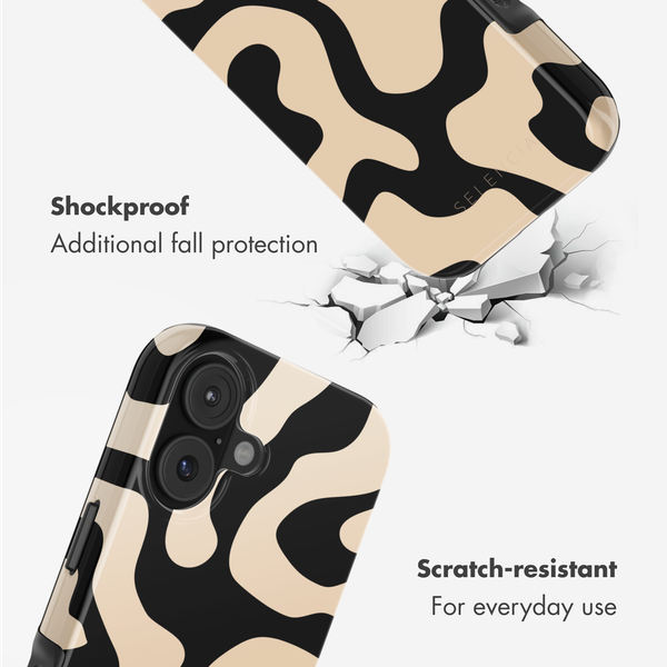 Selencia Vivid Back Cover with MagSafe Apple iPhone 17 - Art Wave Black