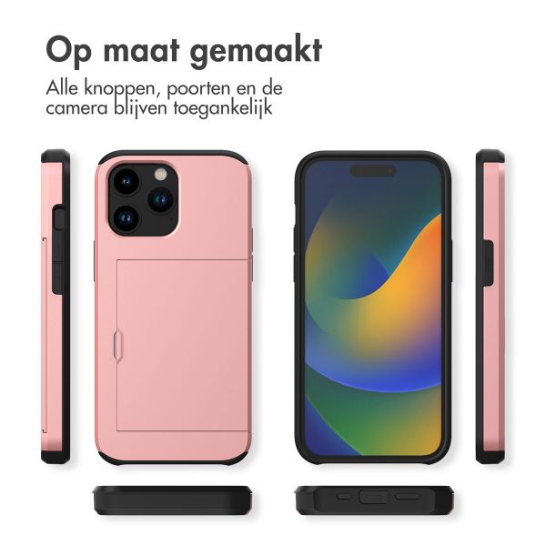 imoshion Backcover met pasjeshouder Apple iPhone 14 Pro - Rosé Goud