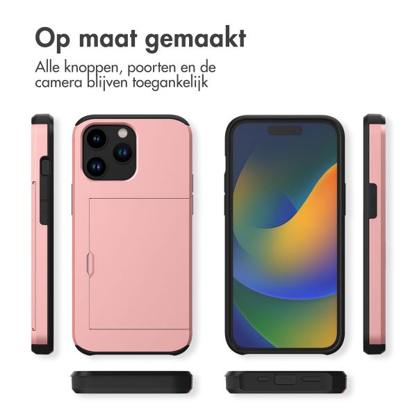 imoshion Backcover met pasjeshouder iPhone 14 Pro - Rosé Goud