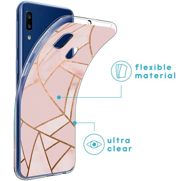 imoshion Design hoesje Samsung Galaxy A20e - Grafisch Koper / Roze