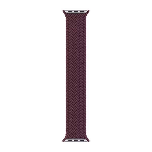 Apple Gevlochten solobandje Apple Watch | 38/40/41/42 mm - Maat 9 - Dark Cherry