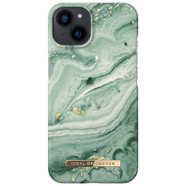 iDeal of Sweden Fashion Backcover iPhone 13 - Mint Swirl Marble