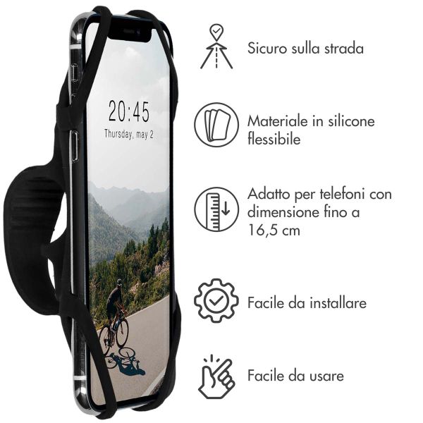imoshion Siliconen Telefoonhouder Fiets - Universeel - Zwart