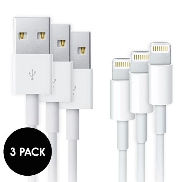 3x Lightning naar USB-kabel voor de iPhone 5 / 5s - 1 meter - Wit