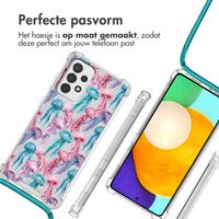 imoshion Design hoesje met koord Samsung Galaxy A52(s) (5G/4G) - Jellyfish Watercolor