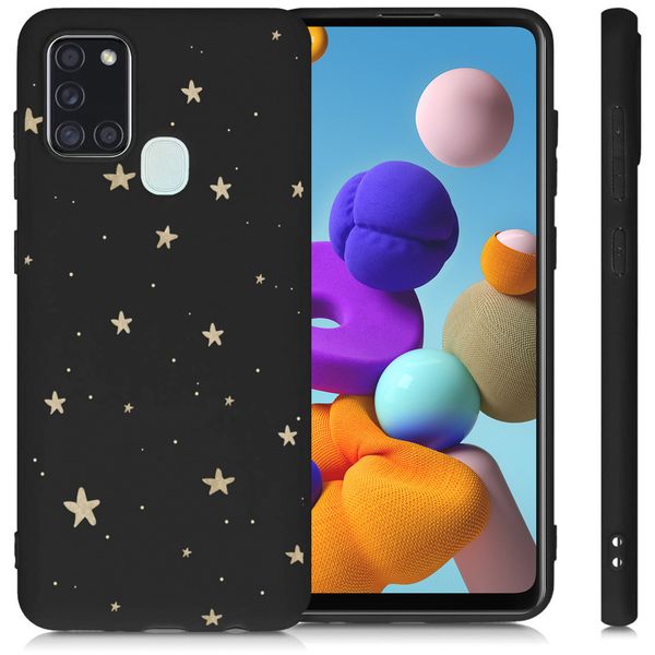 imoshion Design hoesje Samsung Galaxy A21s - Sterren / Zwart