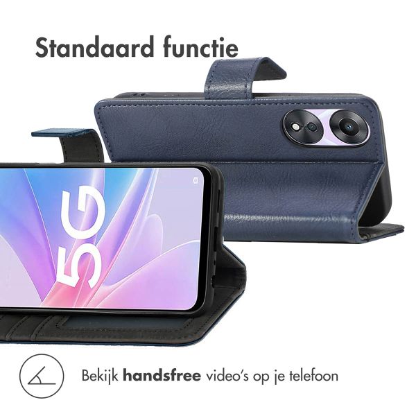 imoshion Luxe Bookcase Oppo A58 - Donkerblauw