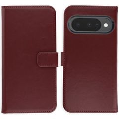 Selencia Genuine Leather Book Case Google Pixel 10 / 10 Pro - Burgundy
