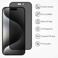 Accezz Tempered Glass Privacy Screen protector Apple iPhone 15 Pro Max