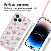 imoshion Design hoesje met koord Apple iPhone 14 Pro Max - Crab Watercolor