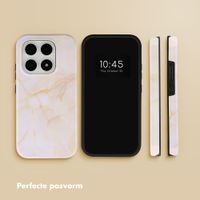 Selencia Vivid Backcover met MagSafe Xiaomi 17 - Golden Beige Marble