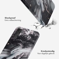 Selencia Vivid Tough Backcover Samsung Galaxy A34 (5G) - Chic Marble Black