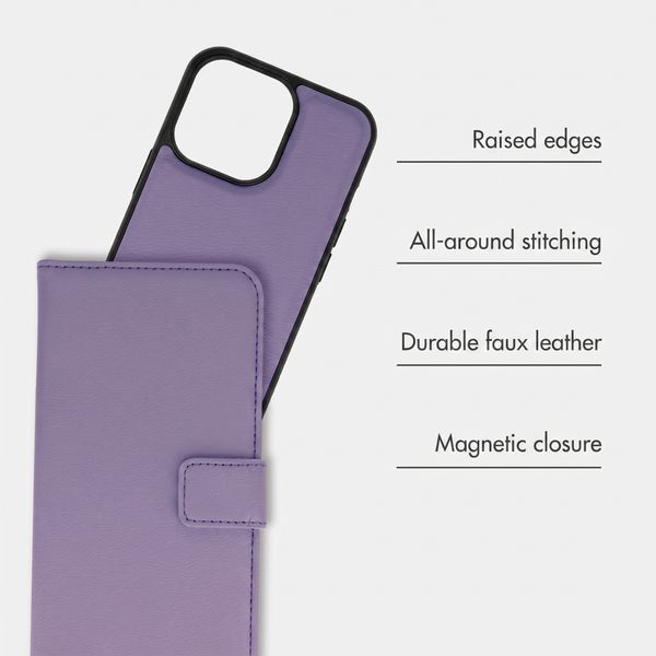 imoshion Detachable 2-in-1 Luxury Bookcase Apple iPhone 13 Pro - Purple