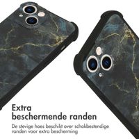 imoshion Design hoesje met koord iPhone 13 - Black Marble