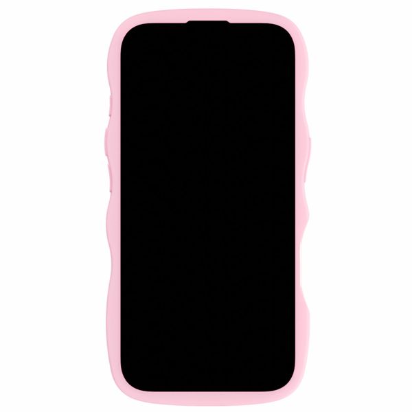 Holdit Wavy Case iPhone 16 - Pink / Transparent