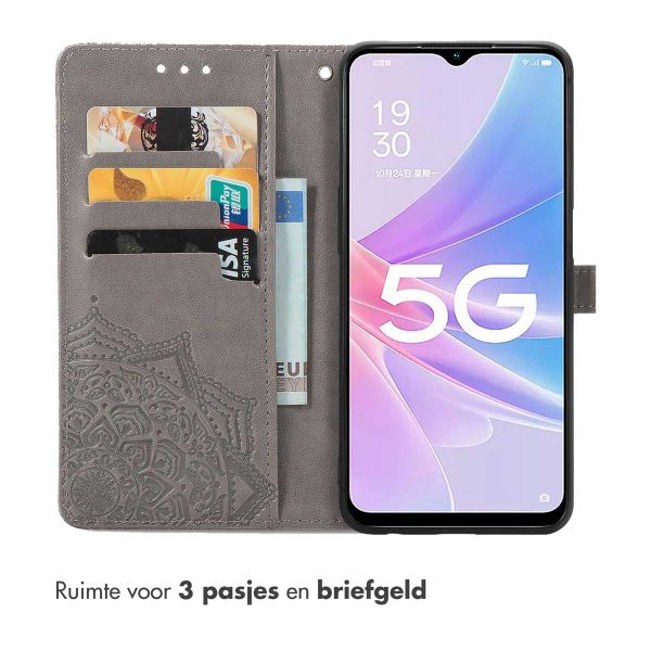 imoshion Mandala Bookcase Oppo A78 (4G) - Grijs