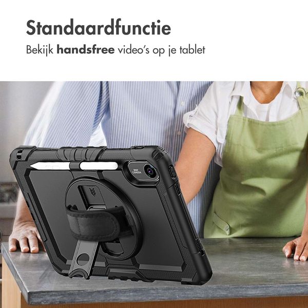 Accezz Rugged Backcover met schouderstrap Xiaomi Redmi Pad 2 - Zwart