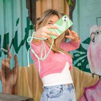 imoshion Siliconen design hoesje met koord Apple iPhone 15 - Retro Green