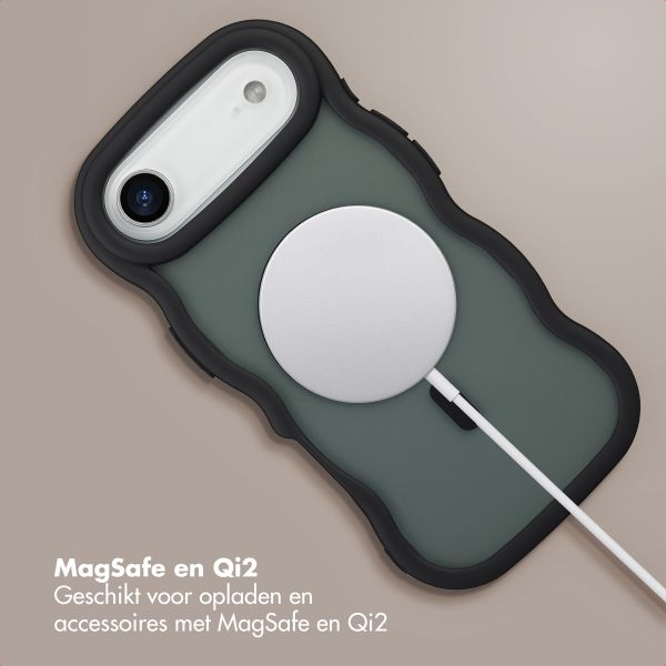 Selencia Wavy Backcover met MagSafe Apple iPhone Air - Zwart