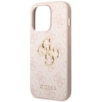 Guess 4G Metal Logo Backcover iPhone 14 Pro Max - Roze