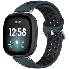 imoshion Siliconen sport bandje Fitbit Versa 4 / 3 / Sense (2) - Groen/Zwart