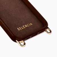 Selencia Rivièra MagSafe Backcover met afneembare haakjes Apple iPhone 15 - Choco Brown