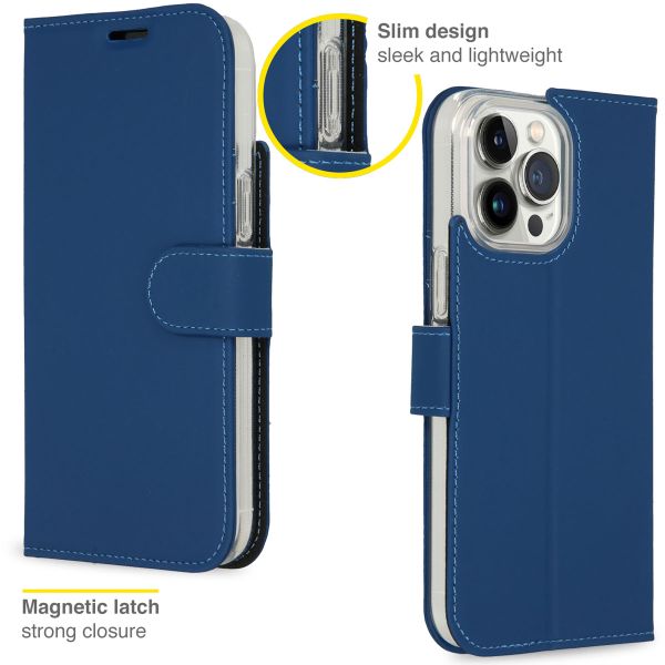 Accezz Wallet Softcase Bookcase Apple iPhone 14 Pro Max - Donkerblauw