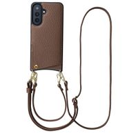 Selencia Nova Telefoonhoes met Koord en Pashouder Samsung Galaxy A57 (5G) - Mocha Brown