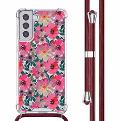 imoshion Design hoesje met koord Samsung Galaxy S21 Plus - Flower Water