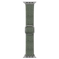 Uniq Aspen Braided bandje Apple Watch Series 1 t/m 10 / SE / Ultra (2) (44/45/46/49 mm) - Cypress Green