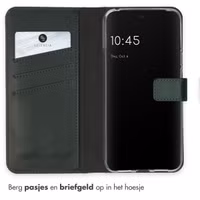 Selencia Echt Leren Bookcase Google Pixel 8 - Groen