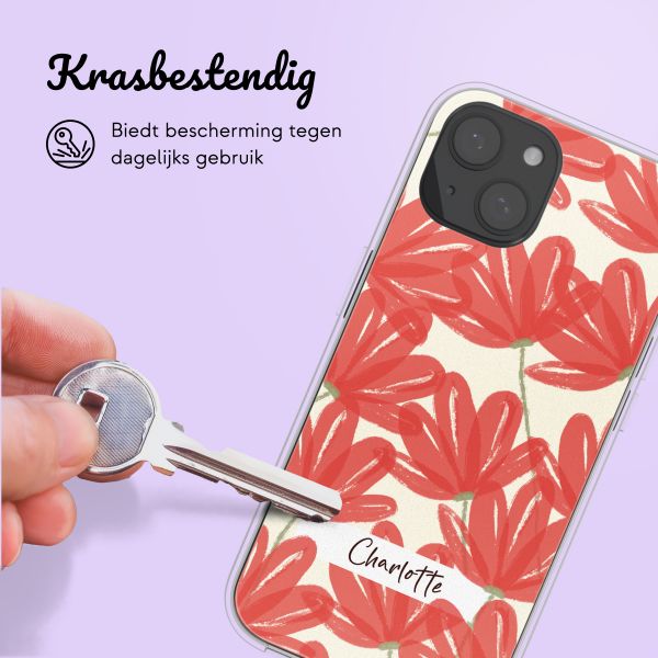 Hoesje met eigen foto en/of tekst Apple iPhone 15 - Bloemen