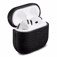Accezz Echt Leren Case AirPods 4 - Zwart