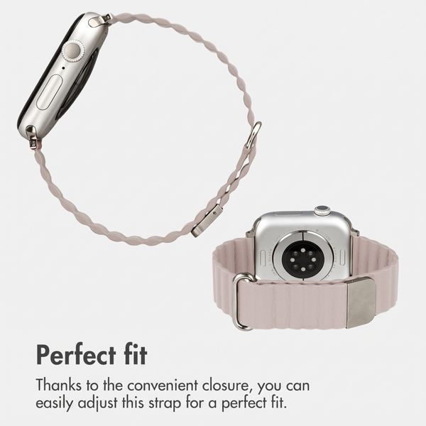 imoshion Magnetic Faux Leather Band Apple Watch | 44/45/46/49 mm - Beige