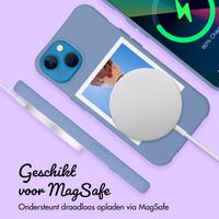 Gepersonaliseerd Color Backcover MagSafe met afneembaar koord en polaroid  iPhone 13 - Ash Blue