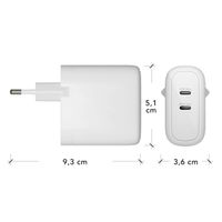 dbramante1928 re-charge | Wall Charger - 2x USB-C 45 Watt - Wit