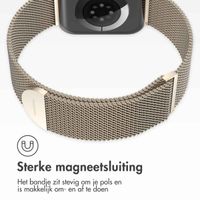 imoshion Milanees magnetisch bandje Apple Watch Series 1 t/m 9 / SE (38/40/41 mm) | Series 10 (42 mm) - Maat S - Champagne