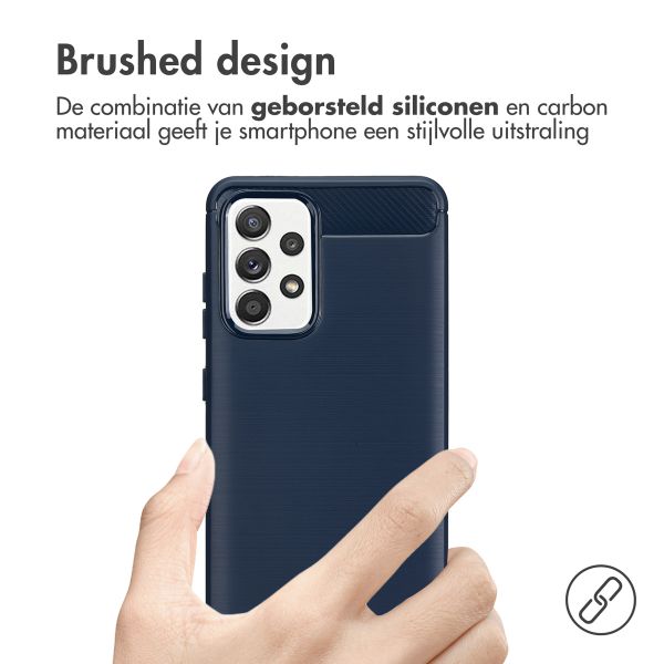 imoshion Brushed Backcover Samsung Galaxy A52(s) (5G/4G) - Donkerblauw