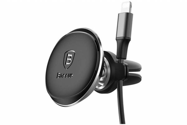 Baseus Air Vent Magnetic Car Mount Cable Clip - Telefoonhouder auto - Ventilatierooster - Magnetisch - Zwart
